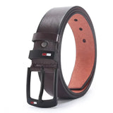 Fashion And Classical PU Alloy Square Buckle Belts Business Versatile Leisure Belts Black For Men Jean Pants Waistband