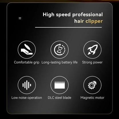 Kemei Hair Clippers KM-2373 Professional Cordless Hair Trimmer Electric Men Hair Cutting Machine Magnetic Motor 8800RPM Clippers