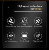 Kemei Hair Clippers KM-2373 Professional Cordless Hair Trimmer Electric Men Hair Cutting Machine Magnetic Motor 8800RPM Clippers