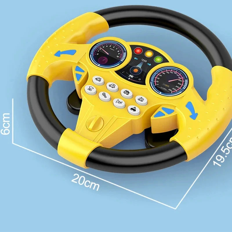Volante eléctrico de juguete para niños, con sonido nítido y brillo, ideal para la primera infancia, con sonido vocal. 