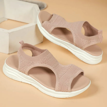 Zapatos de mujer Verano 2024 Sandalias deportivas casuales y cómodas Sandalias de cuña de playa para mujer Sandalias de plataforma para mujer Sandalias romanas Tallas grandes