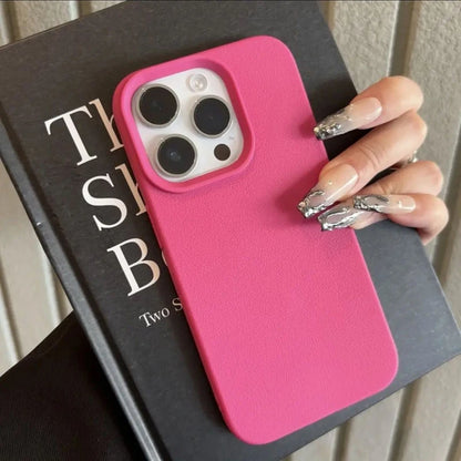 Soft Candy Color Lichee Pattern Silicone Phone Case For iPhone 11 12 13 14 15 16 ProMax Plus 16E X XS XR Shockproof Bumper Cover