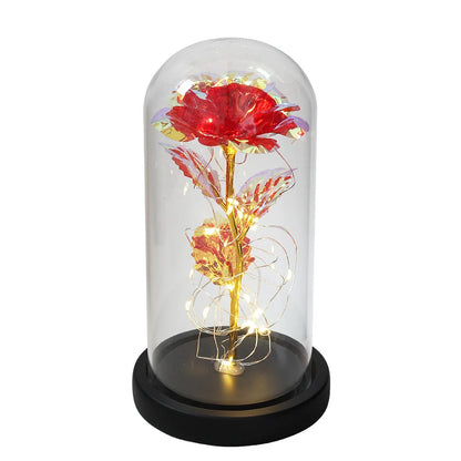 Envío directo de flores artificiales Galaxy Rose, La Bella y la Bestia, decoración de boda, regalo creativo para el Día de San Valentín, regalo para la madre.