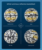 Glowing Basketball Leather Luminous Wear-Resistant Ball Size 5/6/7-27.5/28.5/29.5'' For Youth,In&Outdoor Basketball Night Game