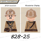 WW2 French Soldier Figure Building Blocks Military War Weapon Medical Officer Army Infantry Warrior Cavalry Gun Bricks Toy Gifts