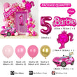Balão Garland Arch Kit para Decoração, Rosa Vermelha, Foil Ball, Princesa, Aniversário, Baby Shower, Girl, Party Supplies, 97pcs