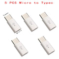 1PCS/5PCS Micro USB Female To Type C Male Adapter Mobile  Phone  Android Converter Micro-B To USB-C Data Cable Connector