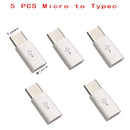 1PCS/5PCS Micro USB Female To Type C Male Adapter Mobile  Phone  Android Converter Micro-B To USB-C Data Cable Connector