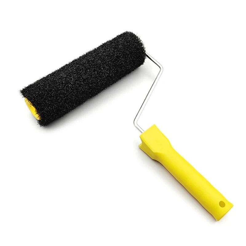 9-Inch Black Fiber Roller Brush for Putty Application, Wall Art Texture - Home Decor DIY Tool, 9inc, Black, Fiber Brush, Roller,