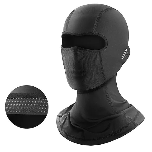 Cycling Ice Silk Full Face Mask, Motorcycle Head Cover, UV Protection Balaclava, Quick Dry Outdoor Face Mask, New, L 