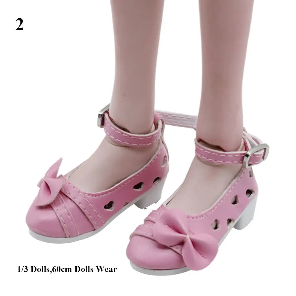 1Pair 1/3 1/6 Doll Shoes Fashion Female Doll Boots Plastic Doll Multistyles Long Knees Boots Fit Foot Length 2cm Dolls Shoes