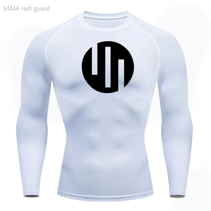 Gym Short Sleeve Running T-Shirt Men's Compression Long Sleeve Shirt Sun Protection Quick Drying Sports Top Black Sportswear 4xl