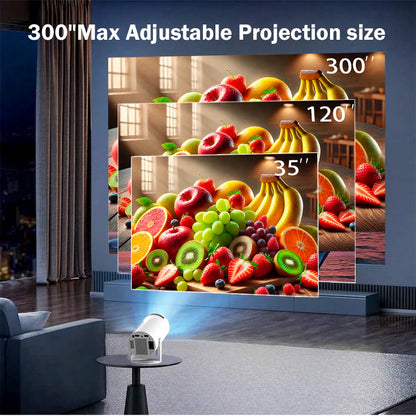 Projector 4K Native HD 1080P Dual Wifi6 Cinema Portable Projetor Built-in Android System suitable for home/outdoor/office