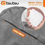 OTAUTAU-puf de lino con relleno, puf otomano, taburete redondo de tatami, futón, muebles de salón relajantes