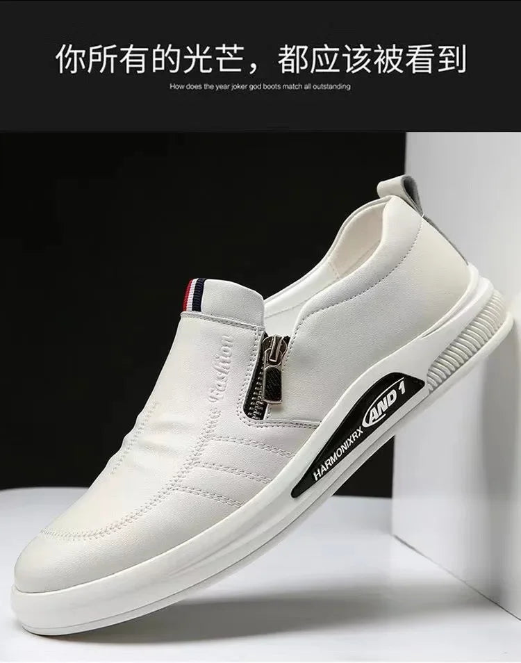 Casual Leather Shoes Men Loafers Trend Brand Business Shoes Autumn Slip-on Flat Men's Sneakers Comfortable Moccasins Zapatos Hombre