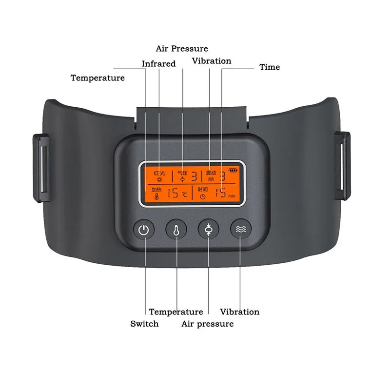 Masajeador de rodillas inteligente Youpin Pangao, masaje de presión de aire, calefacción por infrarrojos, vibración, instrumento de fisioterapia para aliviar el dolor.