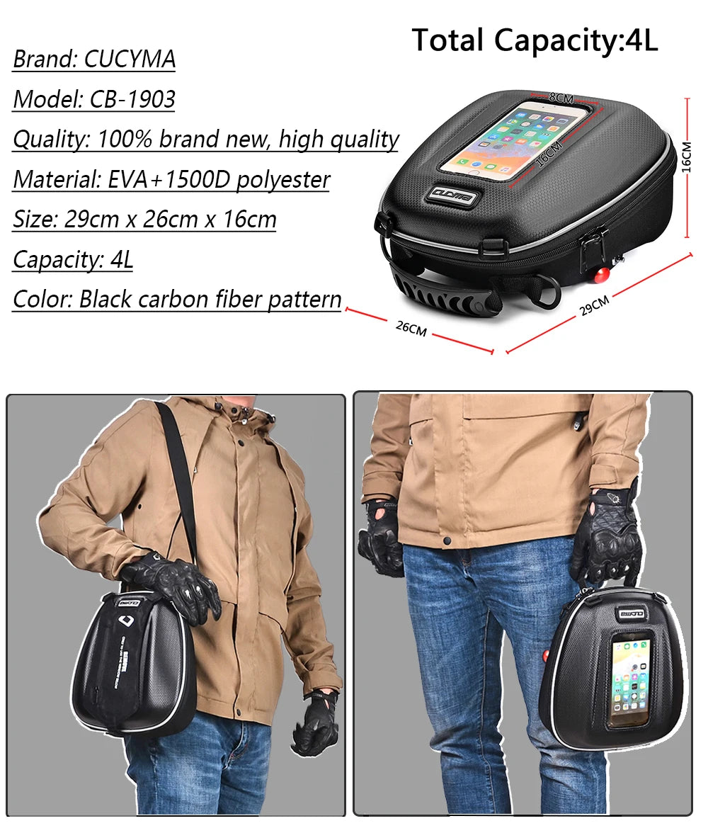 Motorcycle Tank Bag For BMW R1250GS R1200GS S1000XR F850GS R 1200 RT/R 1250 GS ADV F750 F900 XR Luggage Quick Lock Racing Backpa