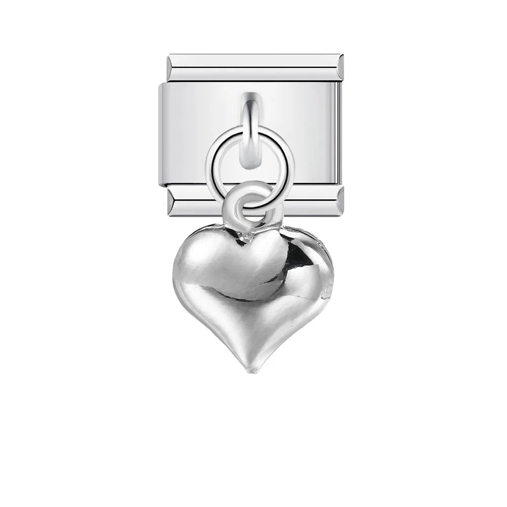 URING New Italian Charm Bracelet Pendant Series Shell Imitation Pearl Heart Personalized Assembly Chain Y2k DIY Making Jewelry