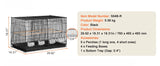 SucceBuy 30In Flight Bird Cage Stackable Divided Small Animal Cage for Kinds of Birds Pet Travel Birdcage with Handle and Perch