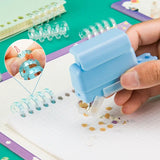 Fromthenon 5 Holes Puncher Loose Leaf Notebook Paper Mini Puncher Loose-leaf Binding Student Office Stationery Supplies