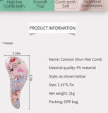 Children's Hair Smoothing Comb Anti-static Massage Hair Brush Tangle Detangle Shower Massage Hairbrush Comb Salon Hair Styl Tool