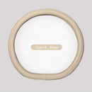 Napa Leather Perforated Patchwork Car Steering Wheel Cover, Non-slip, Breathable, Universal 15 Inch (Approx. 38cm)