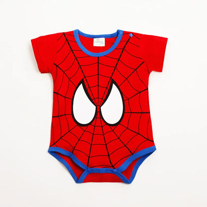 Nueva ropa de verano para niños, peleles para bebés y niñas, mono de algodón de manga corta con dibujos de Spider-Man y Mickey para recién nacidos, trajes para niños pequeños