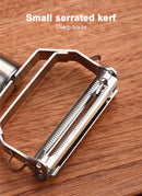 4in1 Vegetable Peeler Stainless Steel Melon Planer Multiple-Function Double-Head Peeler Household Kitchen Cucumber Slicer Tool