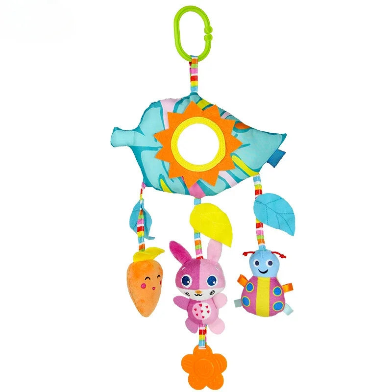 Baby Toys for 0 3 6 12 Months Rainbow Activity Plush Animal Stroller Hanging Toy for Baby Car Seat Crib Travel Sensory Baby Toys