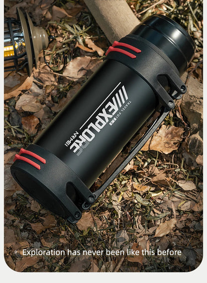 Large Capacity Thermos Bottle with handle Double-wall vacuum Insulated Bottles Leakproof Water Jug for Travel Hiking Camping