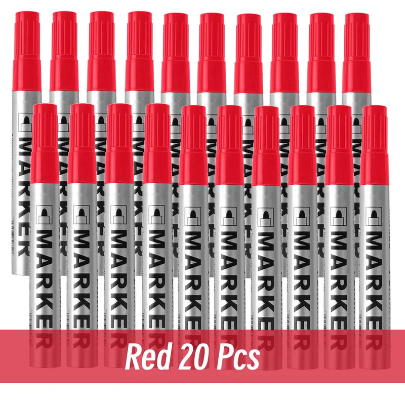 Permanent Paint Marker Pen Waterproof Black Pen for Tyre Oily Markers Quick Drying Signature Pen Stationery Supplies