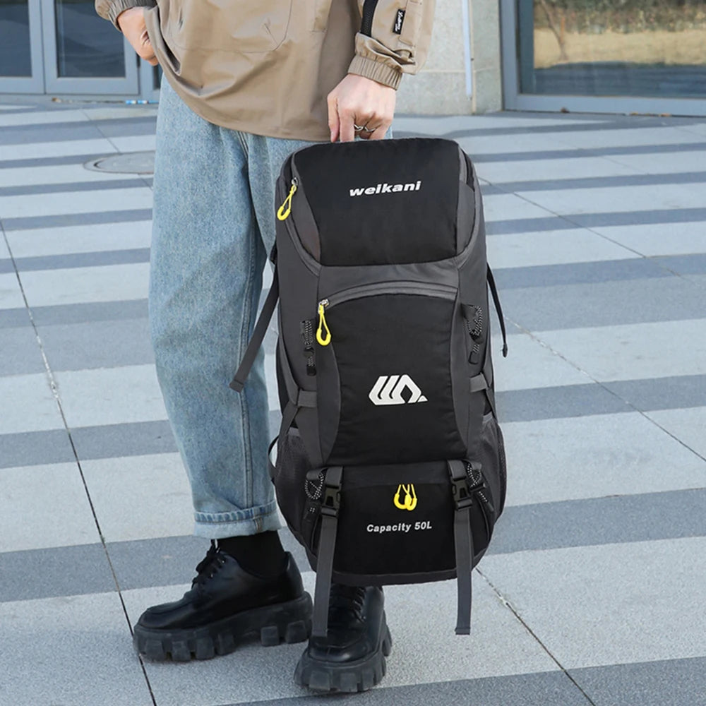 High Capacity Multifunctional Hiking Backpack Men Outdoor Sport Travel Backpack Bag Women 50L Hiking Climbing Fishing Backpack