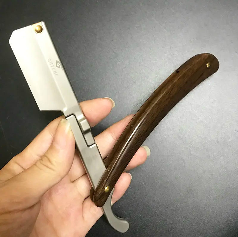 Stainless Steel Folding Shave Knife Beard Straight Razor Hair Dressing Tool Men Manual Convenience Hair Trimmer Shaver Barbeador