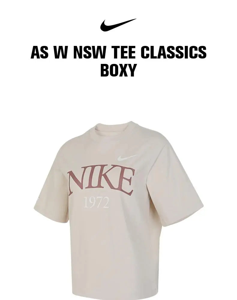 NIKE 2024 AS W NSW TEE CLASSICS BOXY - Pantalón corto sin cuello para mujer TFQ661-104
