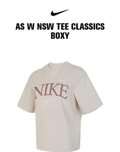 NIKE 2024 AS W NSW TEE CLASSICS BOXY - Pantalón corto sin cuello para mujer TFQ661-104