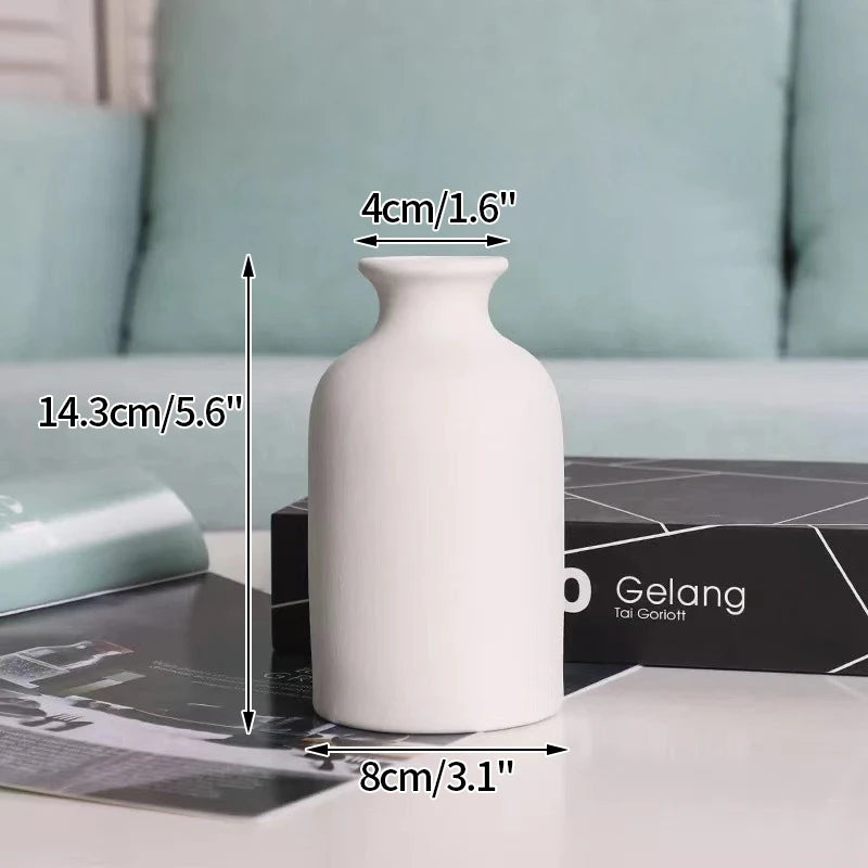 Ceramic Flower Vase Retro Table Decorative Vase Dried Flower Arrangement Pot Home Wedding Gifts Aesthetic Vase Desktop Ornament