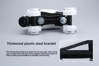 Adult Double Row Roller Skates Men and Women Flashing Four-Wheel Skates Fancy Skate Rink Professional Adult Skates