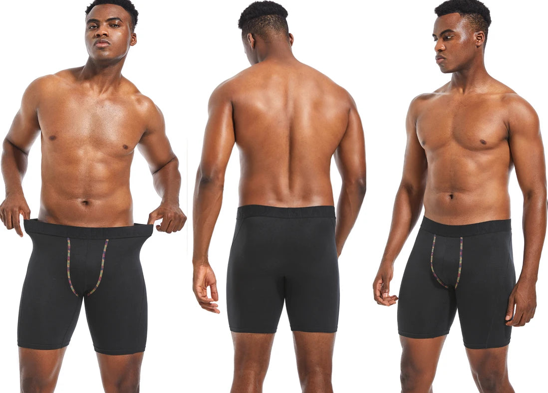 long Men's panties Sports Leggings boxershorts mens polyester underwear man boxers shorts Quick-drying boxer for men underpants