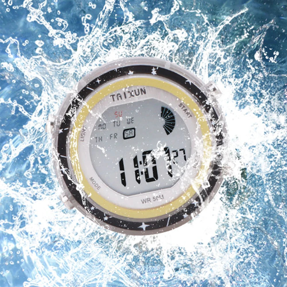 Motorcycle Digital Clock Waterproof Motorbike Stick-on Dashboard Car Clock Car Stick-On Mini Watch For Dashboard Boat Bike