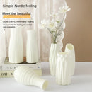 4066 Simple Plastic Vase Silver Willow Hydroponic Flowers Artificial Flower Vase Desktop Living Room Decoration Ornaments