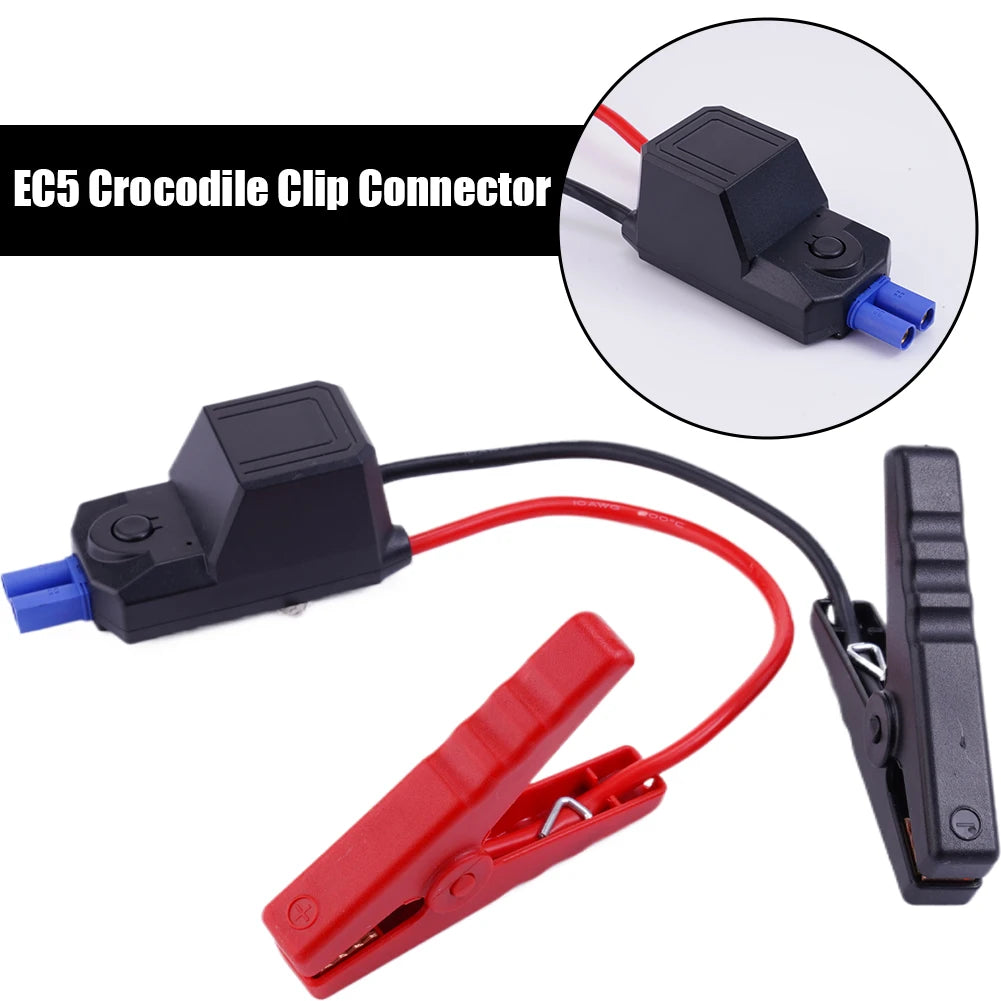 12V Jump Starter Alligator Clip For Car Trucks Emergency Battery Jump Cable Clamps With EC5 Plug Connector Car Accessories