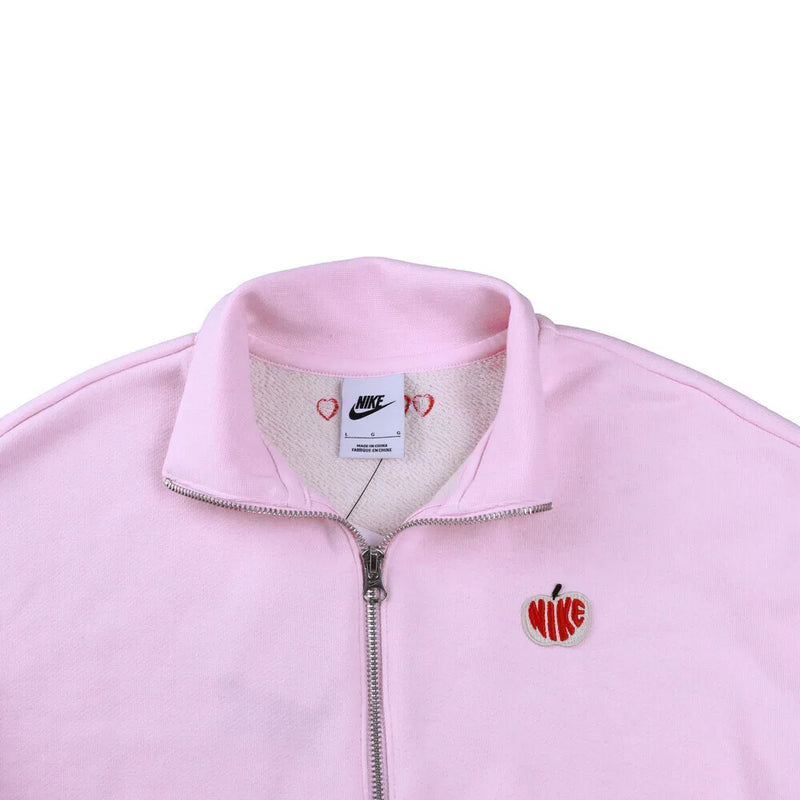 NIKE 2025 Women's AS W NSW PHNX FLC QZ CROP GCEL Knitted Hoodie HV8731-663