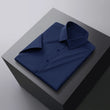 Men's Business Casual Solid Color Short Sleeve Shirt Summer Fashion No Ironing Comfortable Versatile Top for Men