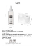 SHIMOYAMA 340ml Sauce Bottle Condiment Squeeze Bottles for Ketchup Mustard Hot Sauces Honey Dispenser Gravy Cruet Kitchen Gadget