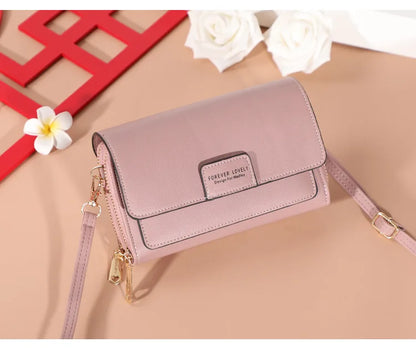 Nuevos bolsos de piel sintética para mujer, multifuncionales, de gran capacidad, tipo bandolera, a la moda, para teléfono