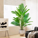 52-125cm/49.2in  Artificial Palm Tree Tropical Fake Plant Green Plastic Palm Leaf Branches Suitable for Home Garden Decoration
