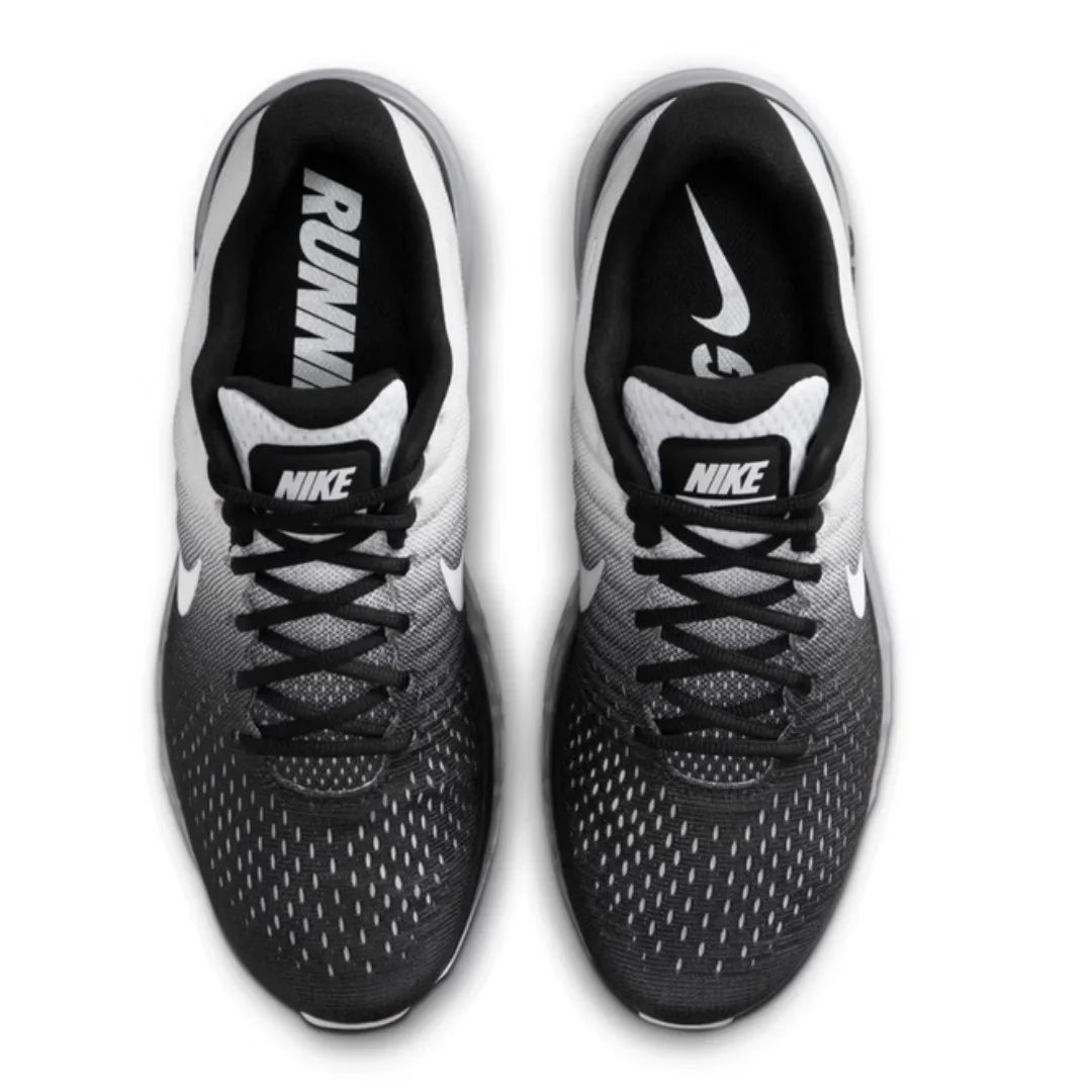 Nike's New Visual Full-Length Air Cushion Comfortable Shock-Absorbing Fitness Daily Men's Running Shoes Air Max Series Lightweight Durable Wear-Resistant Casual Shoes Black and White Gradient Color Trendy Versatile Sneakers