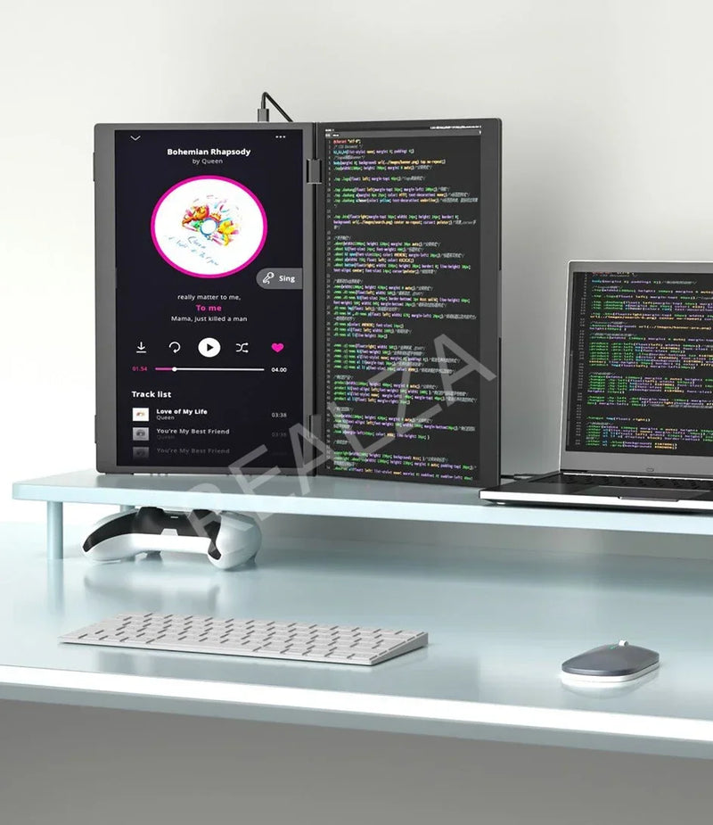 2025 15.6 Dual Screen 1920*1080P 60Hz Touch/Non-Touch Portable Monitor IPS Low Blue Light Eye Protection 360° Folding Drive-free