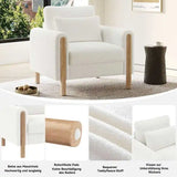 Modern armchair with thick cushions and a soft seat, suitable for reclining in the living room, office, or bedroom.