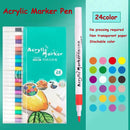 12-80Colors Acrylic Paint Pens Markers for Rock Painting Water Based Paint Markers Ceramic Easter Egg Glass Wood Manga DIY Gift